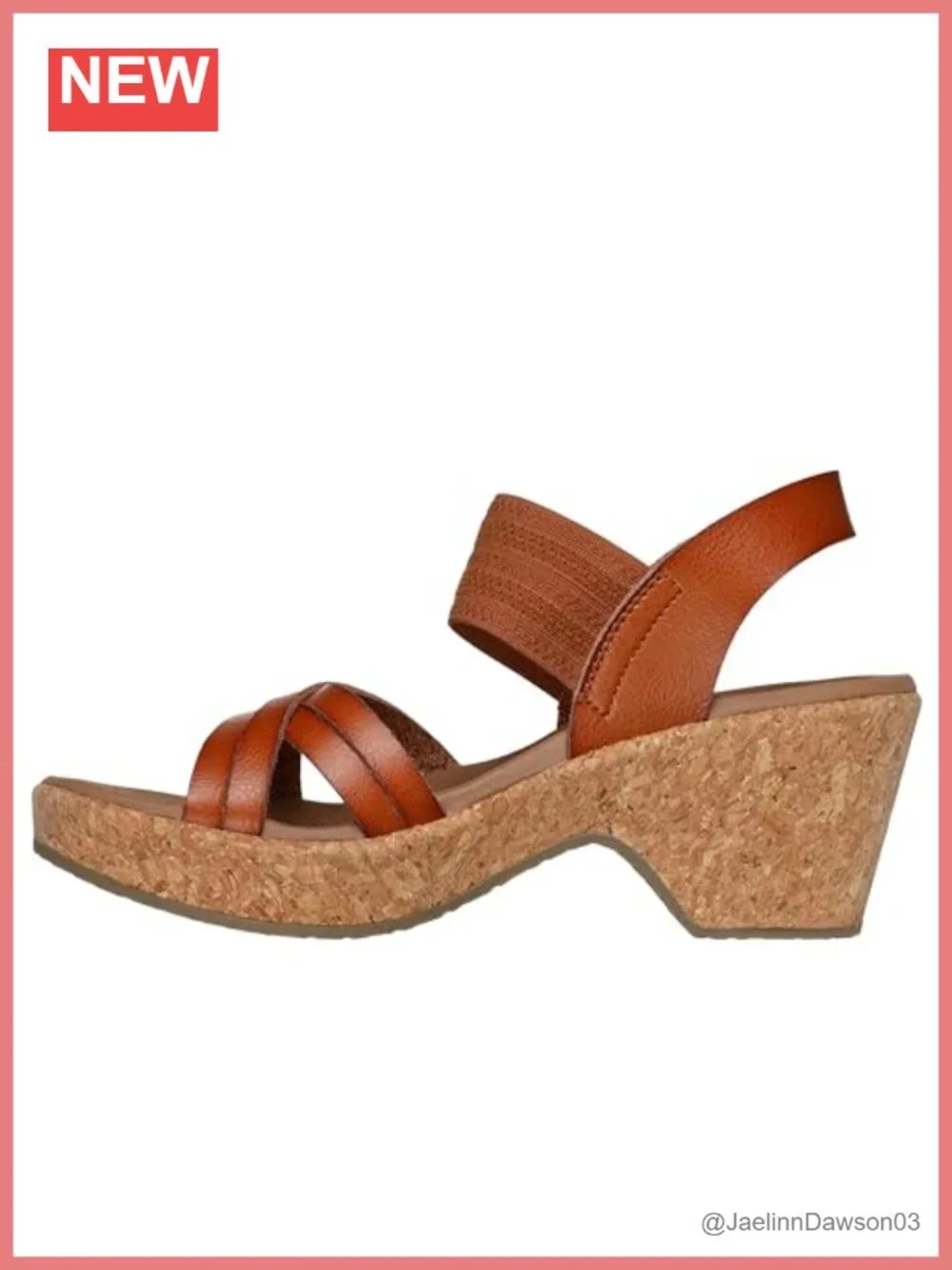Women's Skechers Brystol Wedge Sandals with Luxe Foam Footbed and 3-Inch Heel